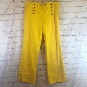 J. Crew Yellow Sailor Button Pants